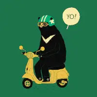 scooter bear - design
