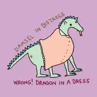 dragon in a dress - design