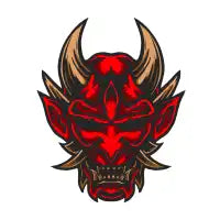 Red oni mask - design