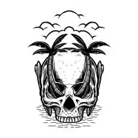 Skull beach - design