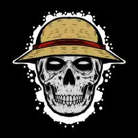 Straw hat skull - design