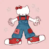 scary hello kitty - design