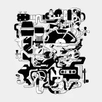 Flying in black and white dream - design
