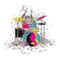 Sloth play drum. - design