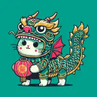 Cute dragon cat - design