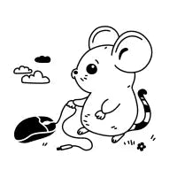 Mouse with his pet mouse T-Shirt - design