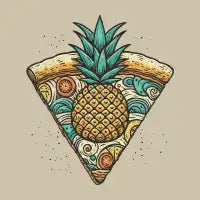 Pizza with pineapple - design