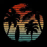 Retro surf sunset - design