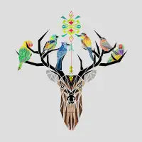 Deer Birds - design