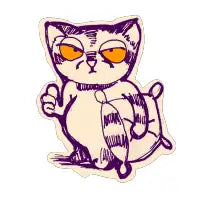 Cat with a pillow - design