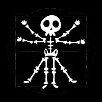 vitruvian skeleton - design