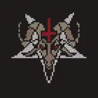 Pentagram cross stitching - design