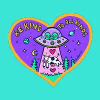 Be Kind To All Kinds. cute alien abduction - design
