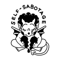 self sabotage white T-Shirt - design
