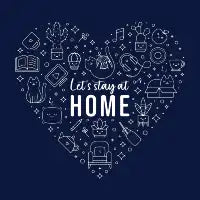 Let's Stay at Home - Dark Version T-Shirt - design