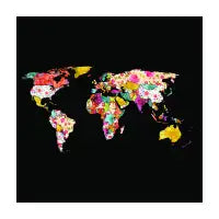 World Map Black Variant - design