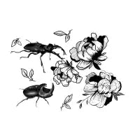 Beetles and Peonies - design