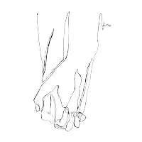 One Line Art - Hands - design