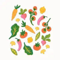 Vegetable Garden Riso Pattern - design