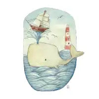 Cute Whale in the Sea - design