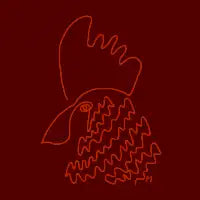 Rhode Island Red Rooster Head - design