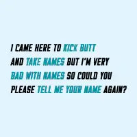 Bad With Names (Black Text) - design