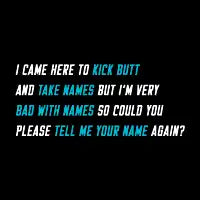 Bad With Names (White Text) - design
