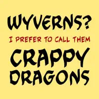 Crappy Dragons (Black Text) - design