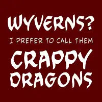 Crappy Dragons (White Text) - design