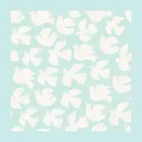 Retro White Peace Doves - design
