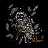 Amethyst Night Owl | Whimsical Gothic Purple Aesthetic Owl Design - design