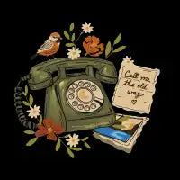 Call me the old way -Vintage Rotary Phone - design