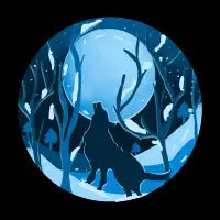 Midnight howling wolf - design