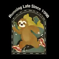 Running late since 1998 Sloth - design