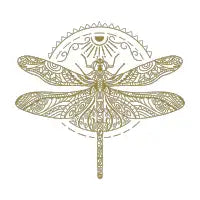 Vintage Golden Dragonfly - design