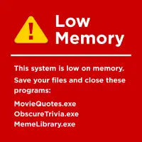 Low Memory Error - design