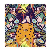 Jaguar and birds - design
