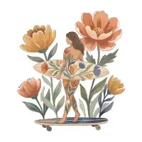 Boho Floral Surfer Girl - design