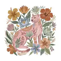 Boho Leopard in Tropical Blooms - design