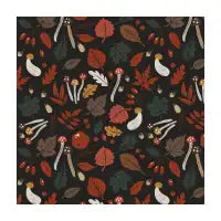 Dark autumnal mushrooms II - design