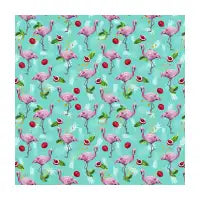 Flamingos and tropical fruits - design