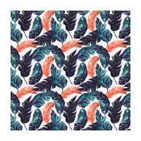 Leaf blue and pink - design