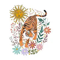 Majestic Tigers and Blooms - design