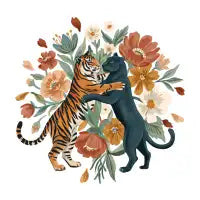 Midnight big cat flower garden B - design