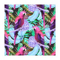 Parrots in the tropical night Cut Sew - design