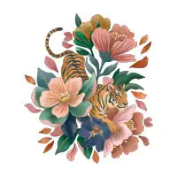 Romantic Tiger Flower Safari - design