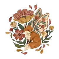 Rustic Foxes in Bloom - design