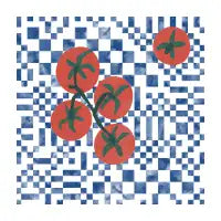 Vibrant tomato grid - design