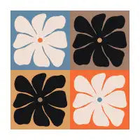 Checkerboard Folk Floral - design