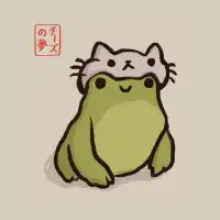 Frog in a cat hat - design